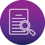 Review icon representing project assessment, file review and custom 3D printing quote evaluation by AM 3D Solutions.